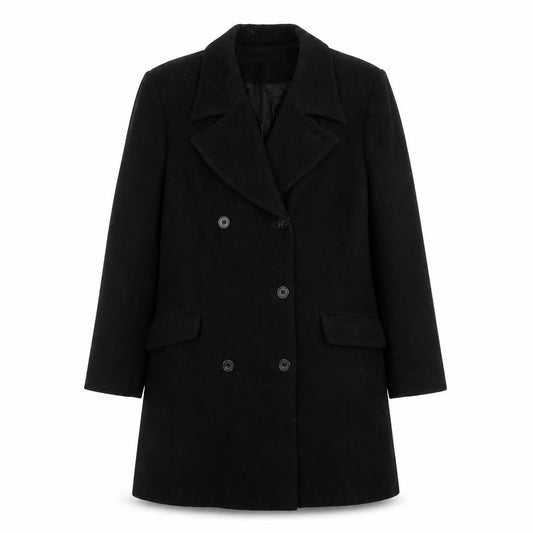 Womens UK Size 12 Charlotte Halton Black Overcoat