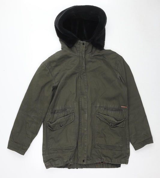 Pull&Bear Womens Green Jacket Size M Zip