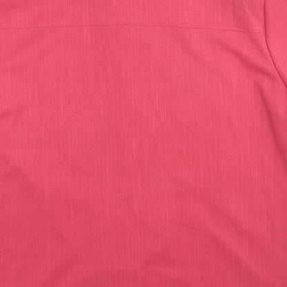 Oscar B. Womens Pink Polyester Basic Button-Up Size 20 Collared