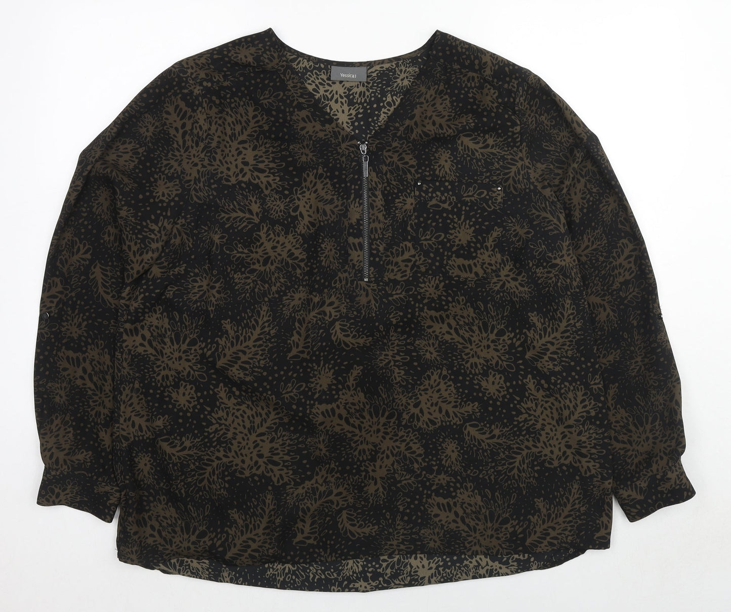 Womens UK Size One Size Yessica Black Basic Blouse