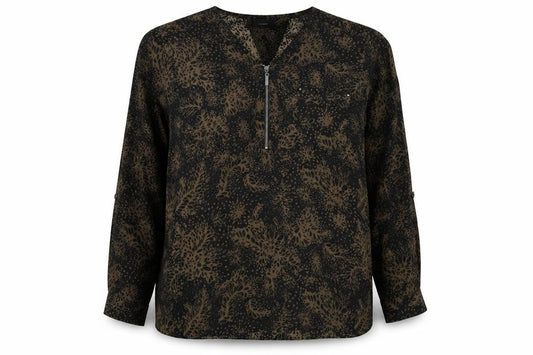 Womens UK Size One Size Yessica Black Basic Blouse