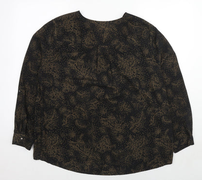 Womens UK Size One Size Yessica Black Basic Blouse