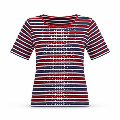 Womens UK Size M Alia Multicoloured Basic T-Shirt