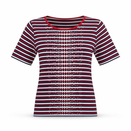 Womens UK Size M Alia Multicoloured Basic T-Shirt