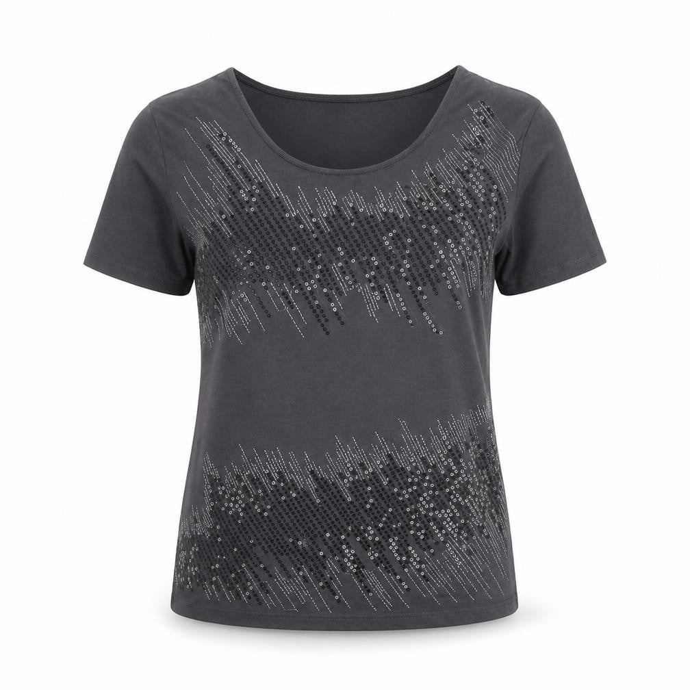 Womens UK Size 14 Alexara Grey Basic T-Shirt