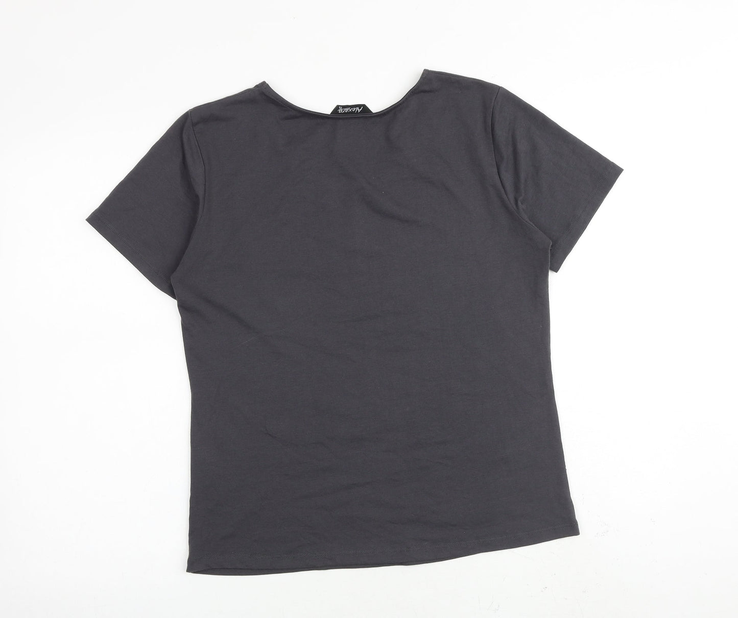 Womens UK Size 14 Alexara Grey Basic T-Shirt