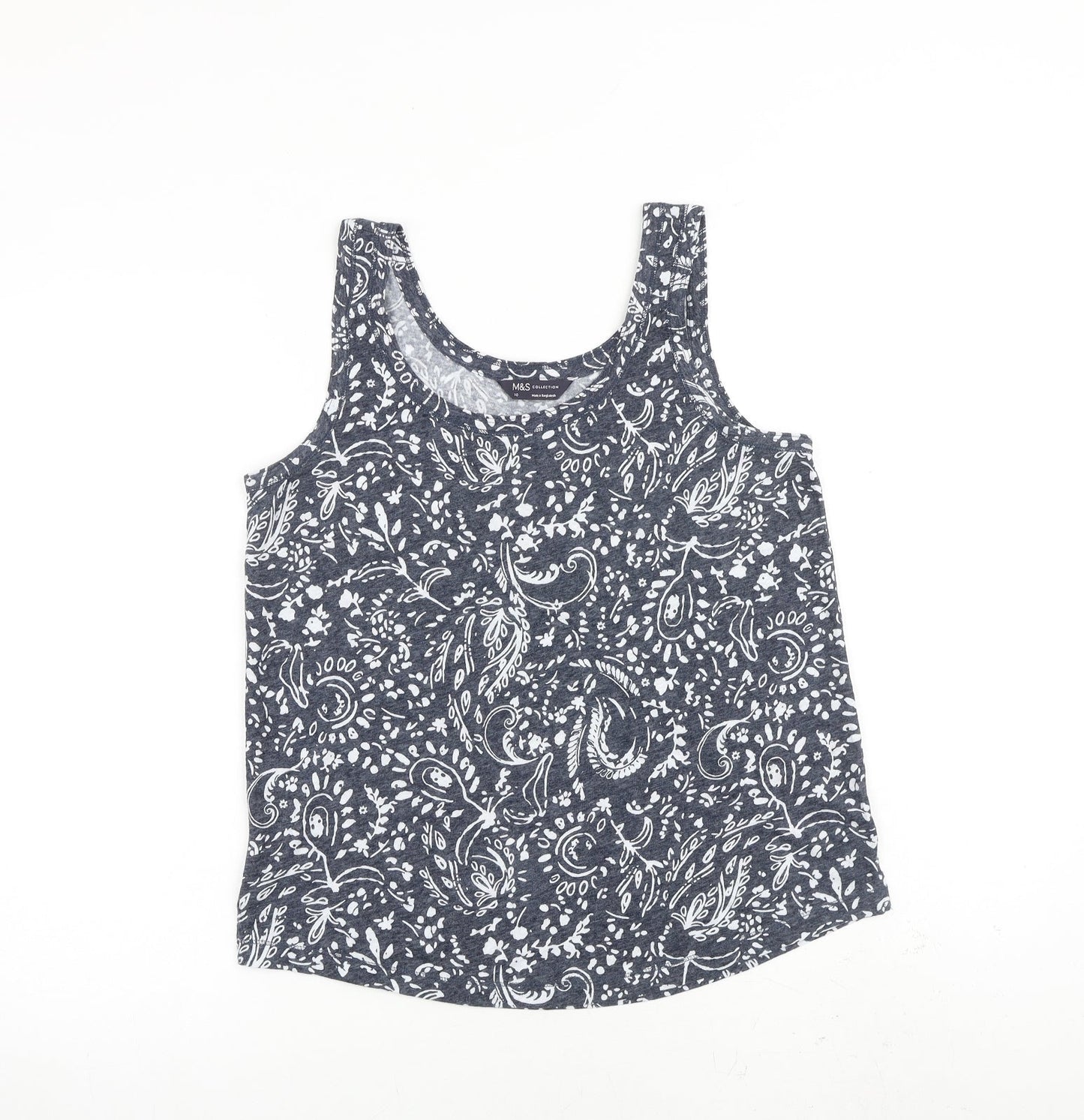 Womens UK Size 10 Marks and Spencer Grey Basic Tank