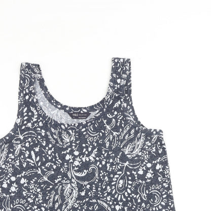 Womens UK Size 10 Marks and Spencer Grey Basic Tank