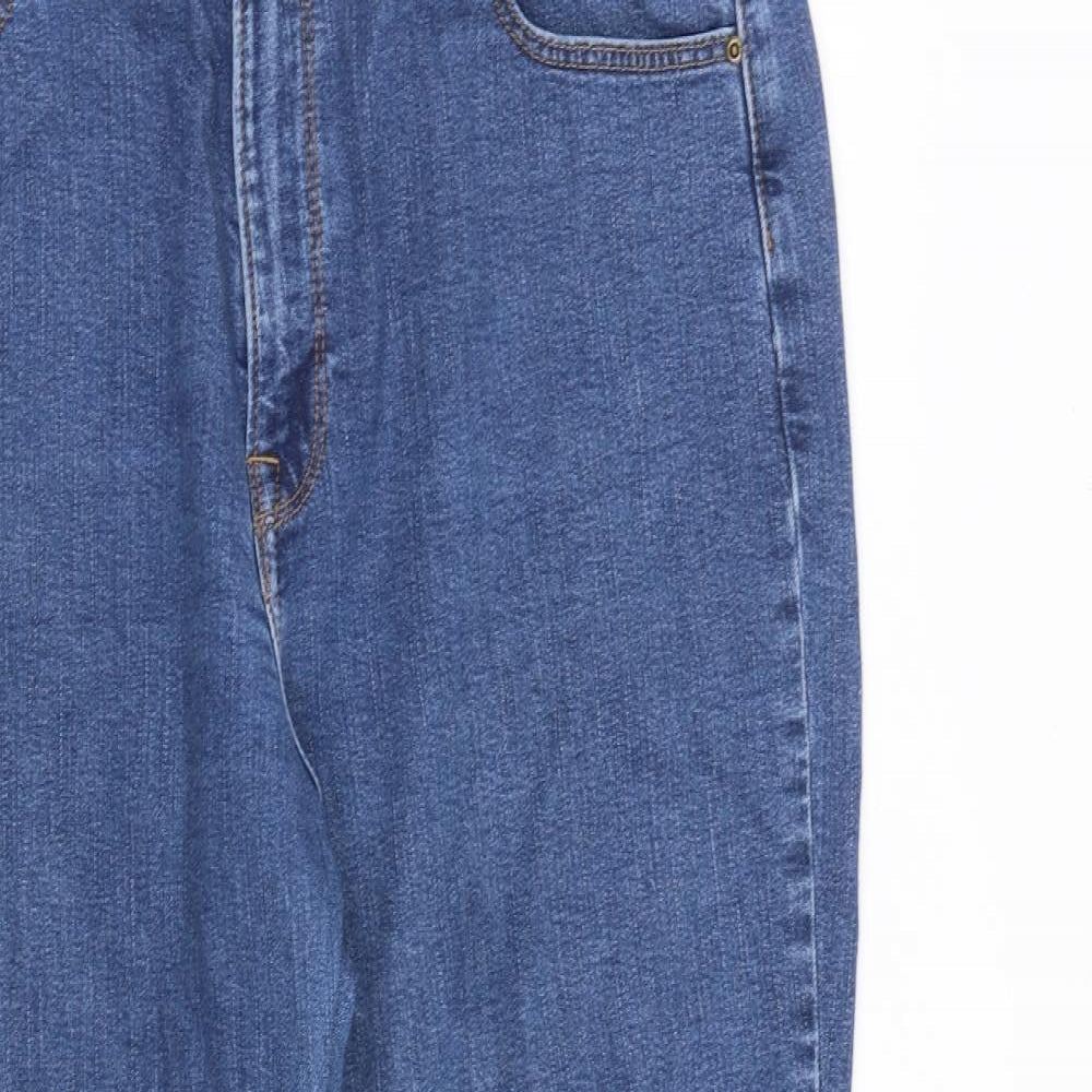 Lee Mens Blue Cotton Straight Jeans Size 31 in Regular Zip