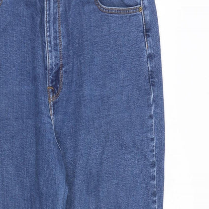 Lee Mens Blue Cotton Straight Jeans Size 31 in Regular Zip