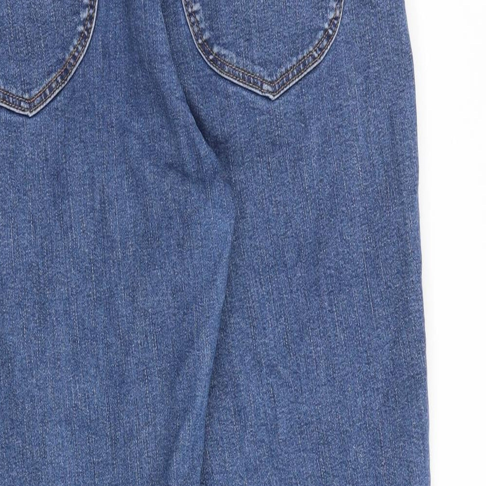 Lee Mens Blue Cotton Straight Jeans Size 31 in Regular Zip