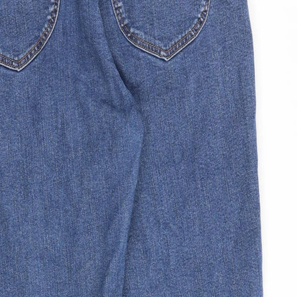 Lee Mens Blue Cotton Straight Jeans Size 31 in Regular Zip