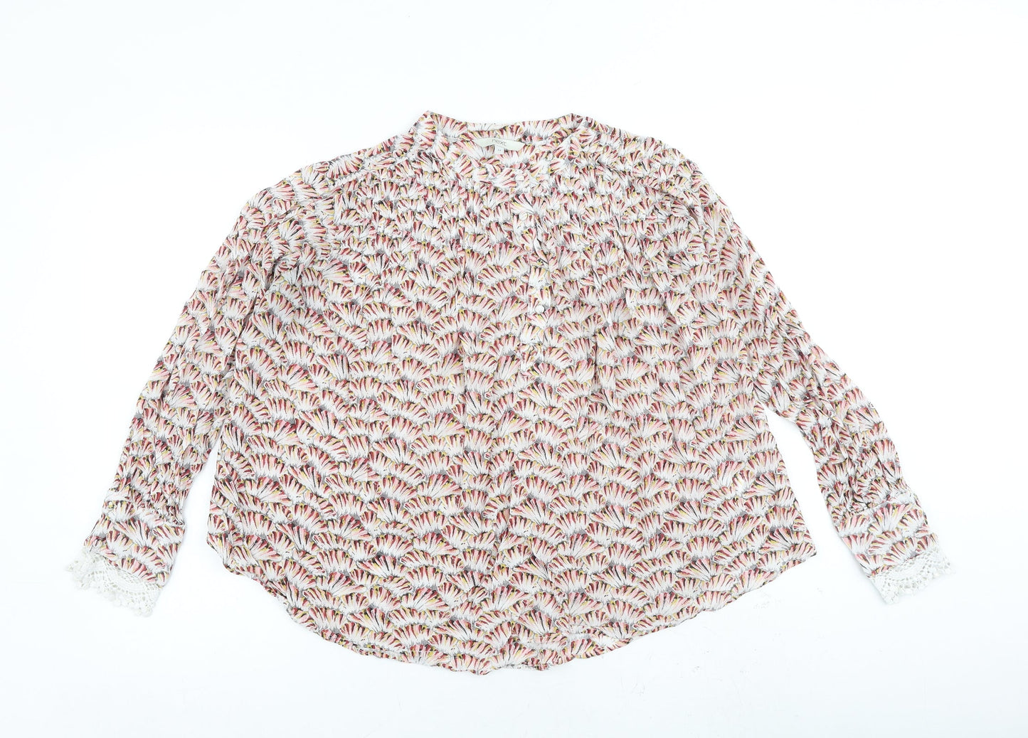 Womens UK Size 14 NEXT Multicoloured Basic Blouse