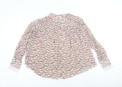Womens UK Size 14 NEXT Multicoloured Basic Blouse