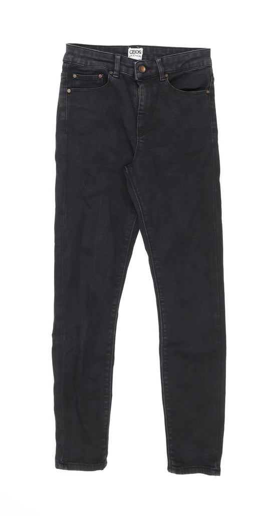 ASOS Womens Black Cotton Skinny Jeans Size 26 in L32 in Regular Zip