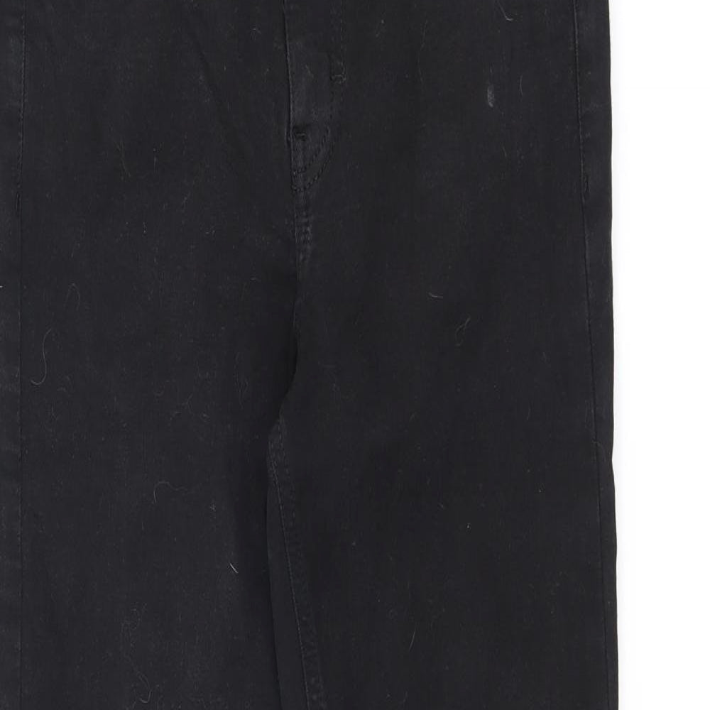 Topshop Womens Black Cotton Skinny Jeans Size 28 in L32 in Regular Zip