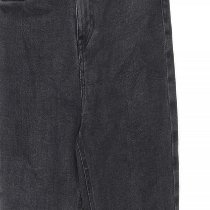 New Look Girls Grey Cotton Skinny Jeans Size 14 Years L26 in Regular Zip