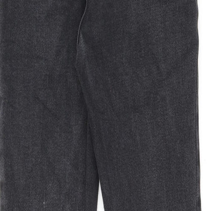 New Look Girls Grey Cotton Skinny Jeans Size 14 Years L26 in Regular Zip