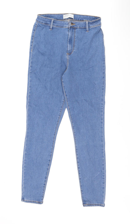 Denim & Co. Womens Blue Cotton Skinny Jeans Size 12 L30 in Regular Zip