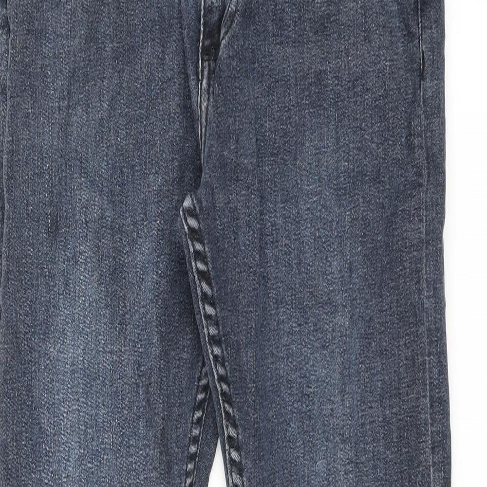 Zara Womens Blue Cotton Skinny Jeans Size 8 L28 in Regular Zip