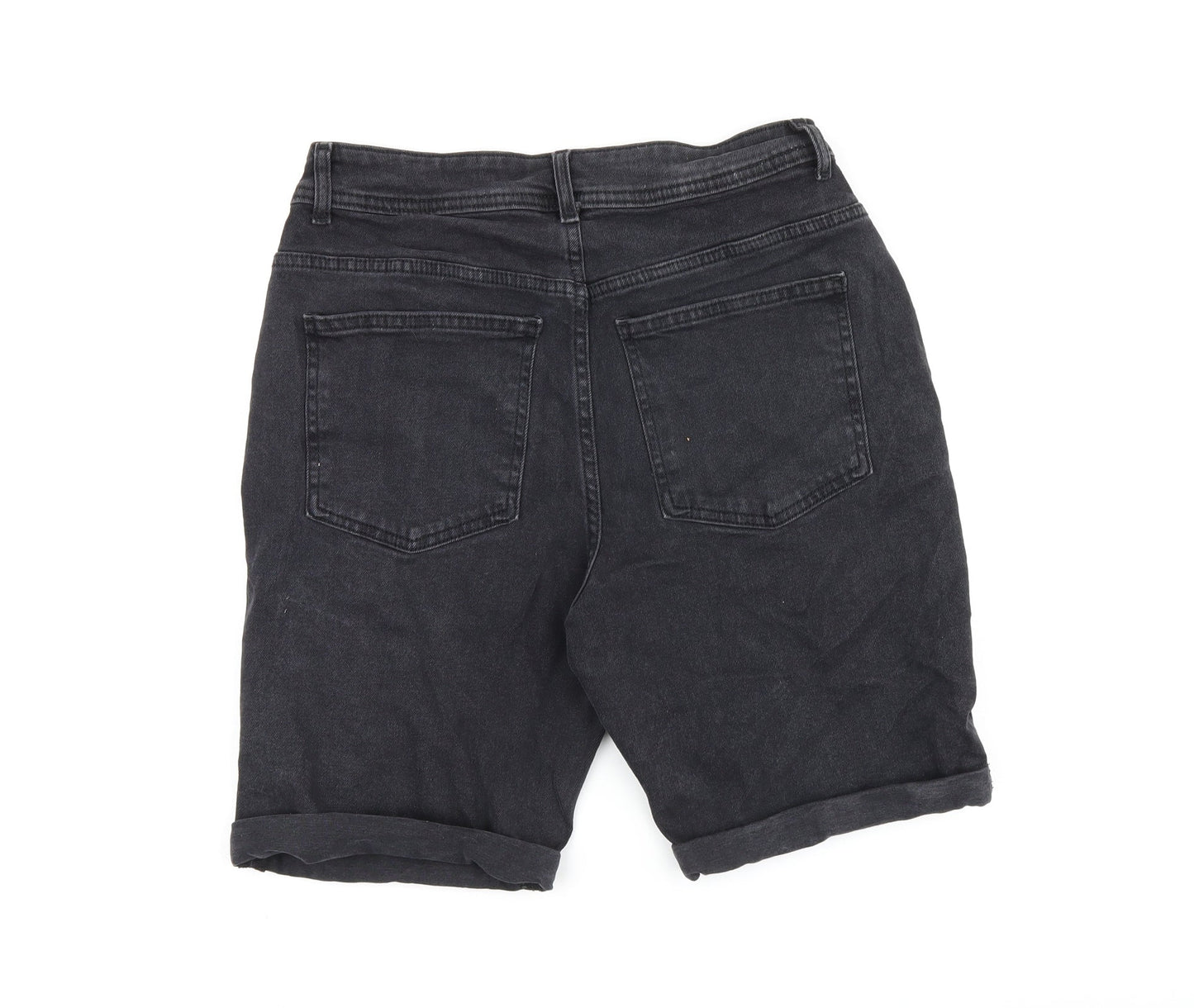 Denim & Co. Mens Black Cotton Chino Shorts Size 30 in L8 in Regular Button