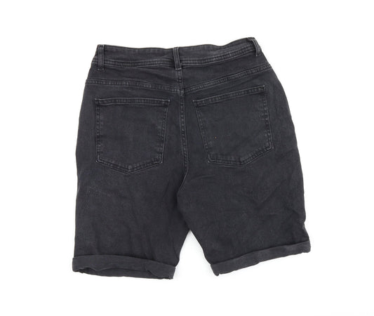 Denim & Co. Mens Black Cotton Chino Shorts Size 30 in L8 in Regular Button