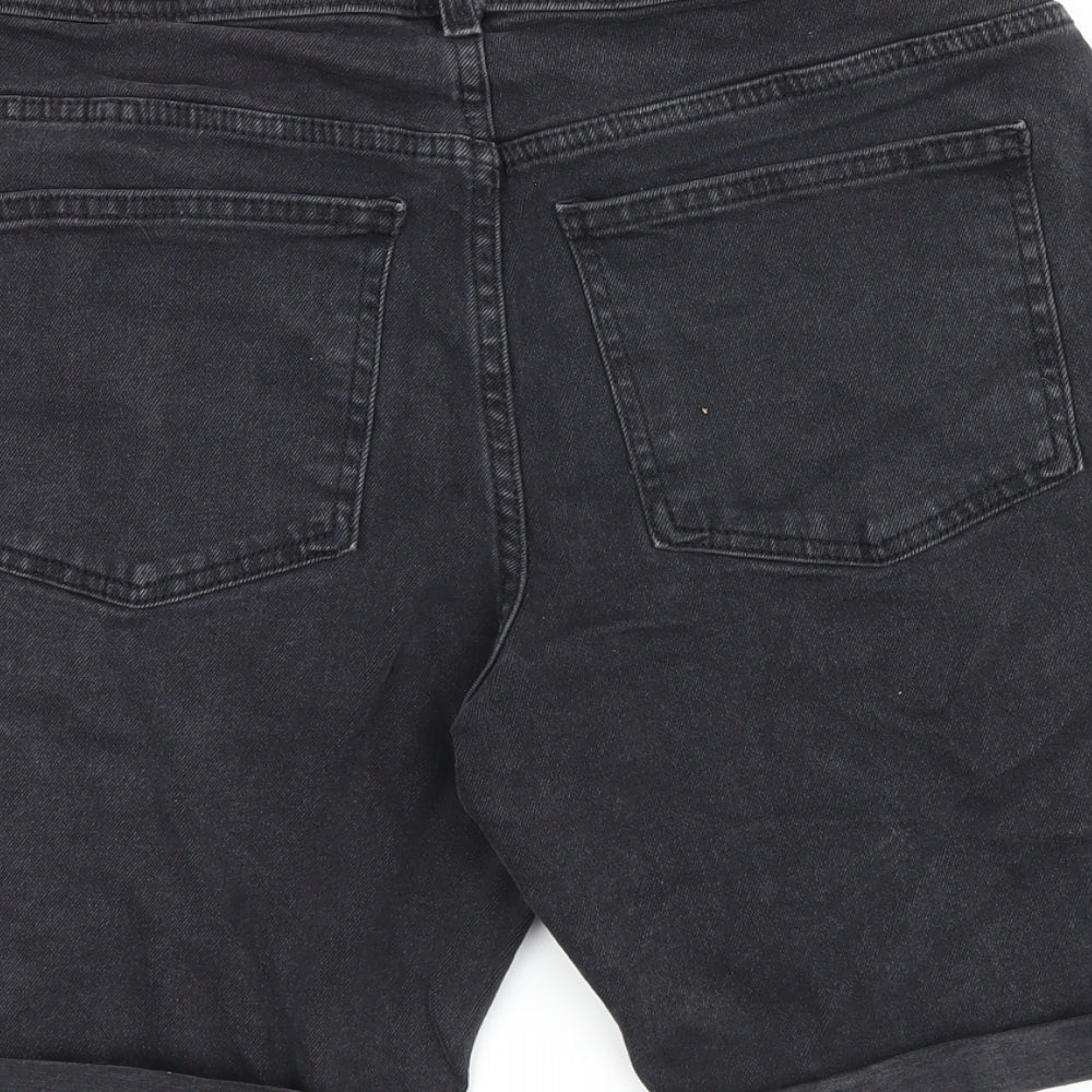 Denim & Co. Mens Black Cotton Chino Shorts Size 30 in L8 in Regular Button