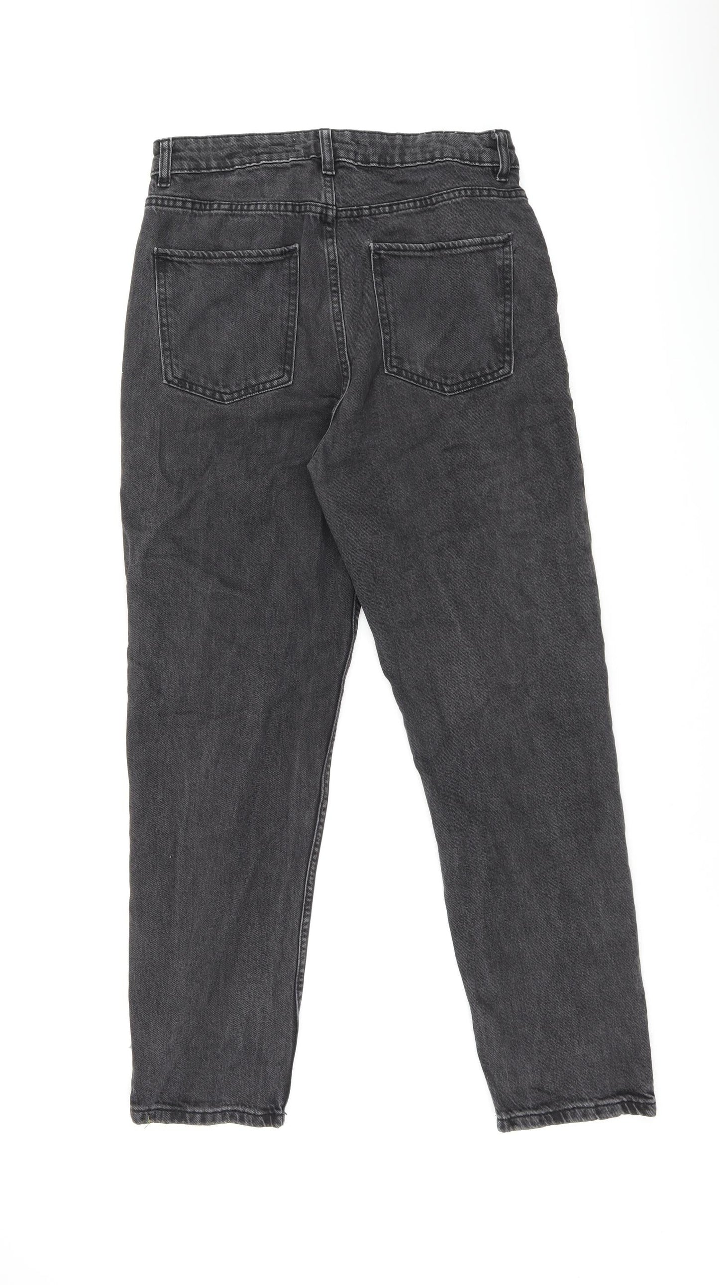 Zara Womens Black Cotton Skinny Jeans Size 10 L27 in Regular Zip