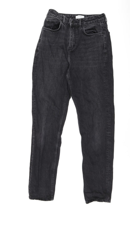 Womens UK Size 25 in Jack Wills Regular Fit Straight Black Jeans