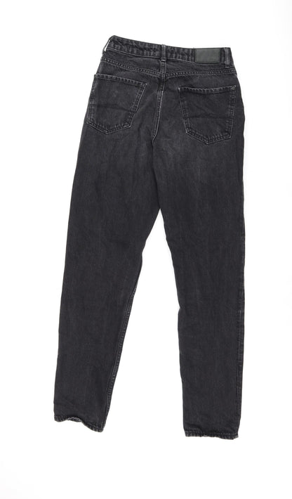 Womens UK Size 25 in Jack Wills Regular Fit Straight Black Jeans