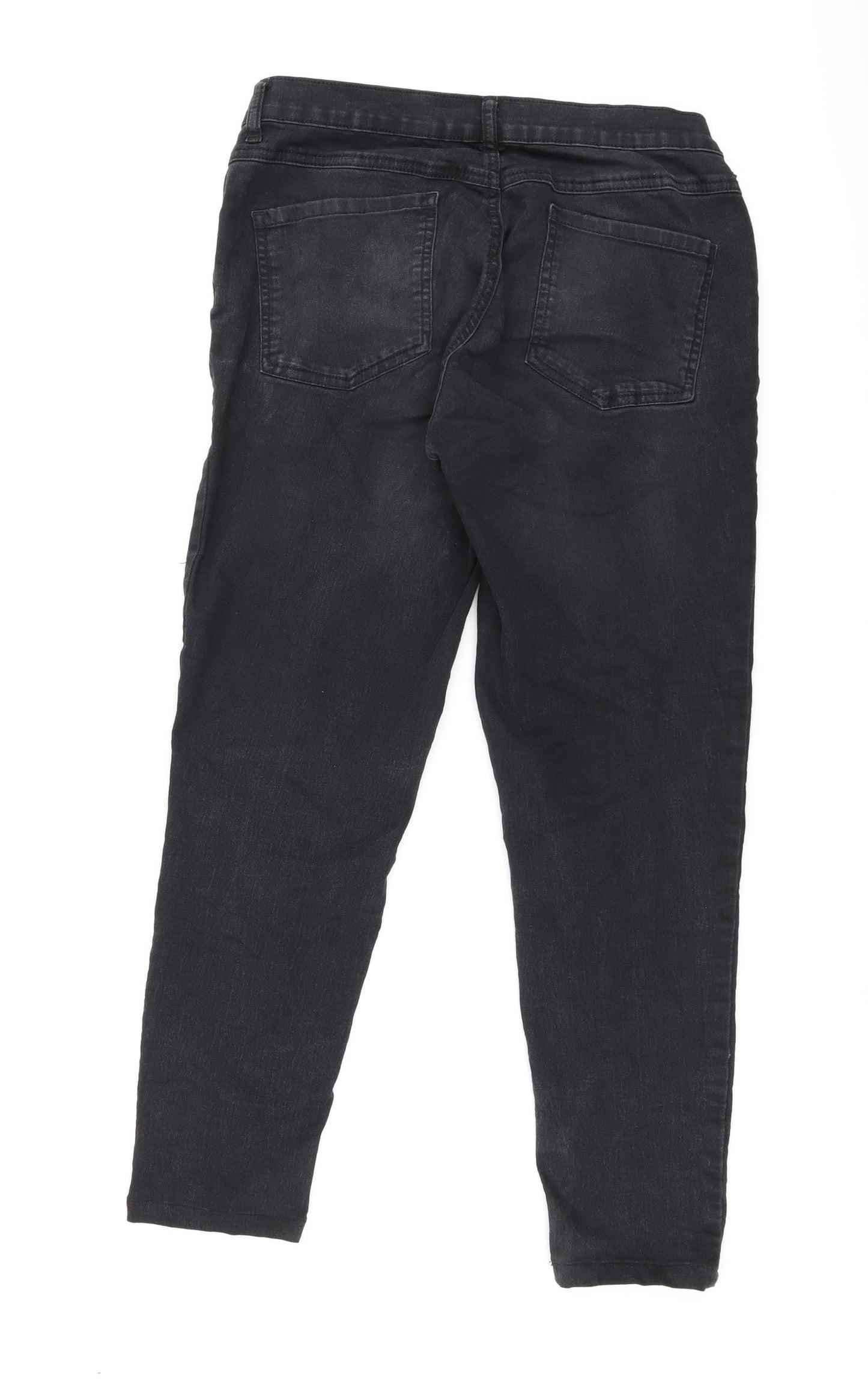 Blooming Marvellous Womens Black Cotton Straight Jeans Size 12 L32 in Regular