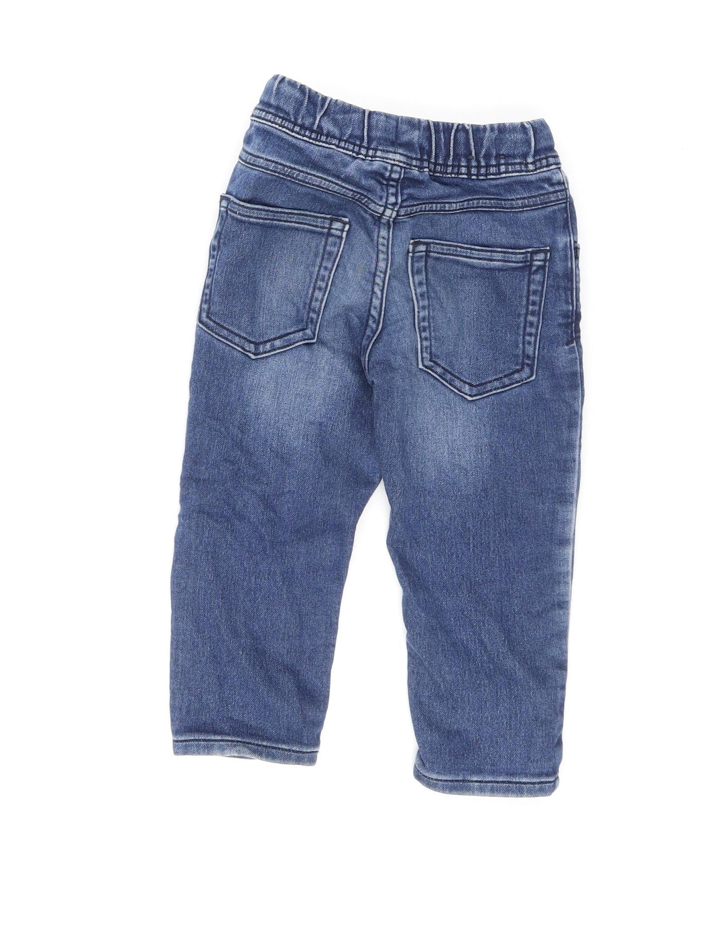 Gap Boys Blue Cotton Skinny Jeans Size 2 Years Regular Drawstring