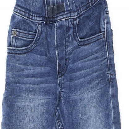 Gap Boys Blue Cotton Skinny Jeans Size 2 Years Regular Drawstring