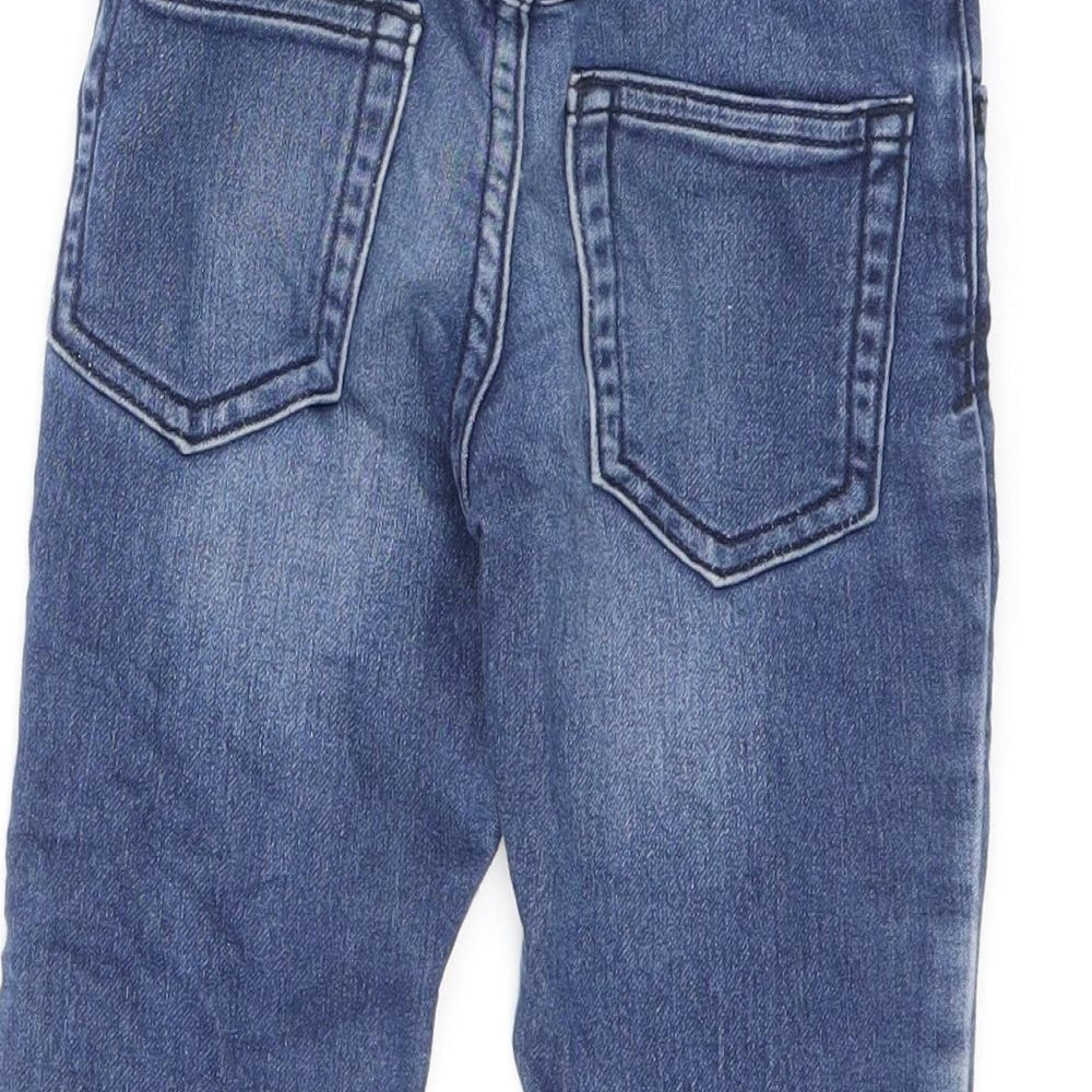 Gap Boys Blue Cotton Skinny Jeans Size 2 Years Regular Drawstring