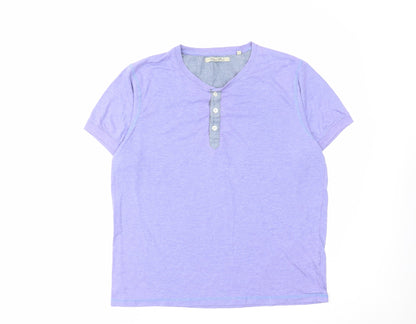 Mens UK Size L Brave Soul Purple  T-Shirt