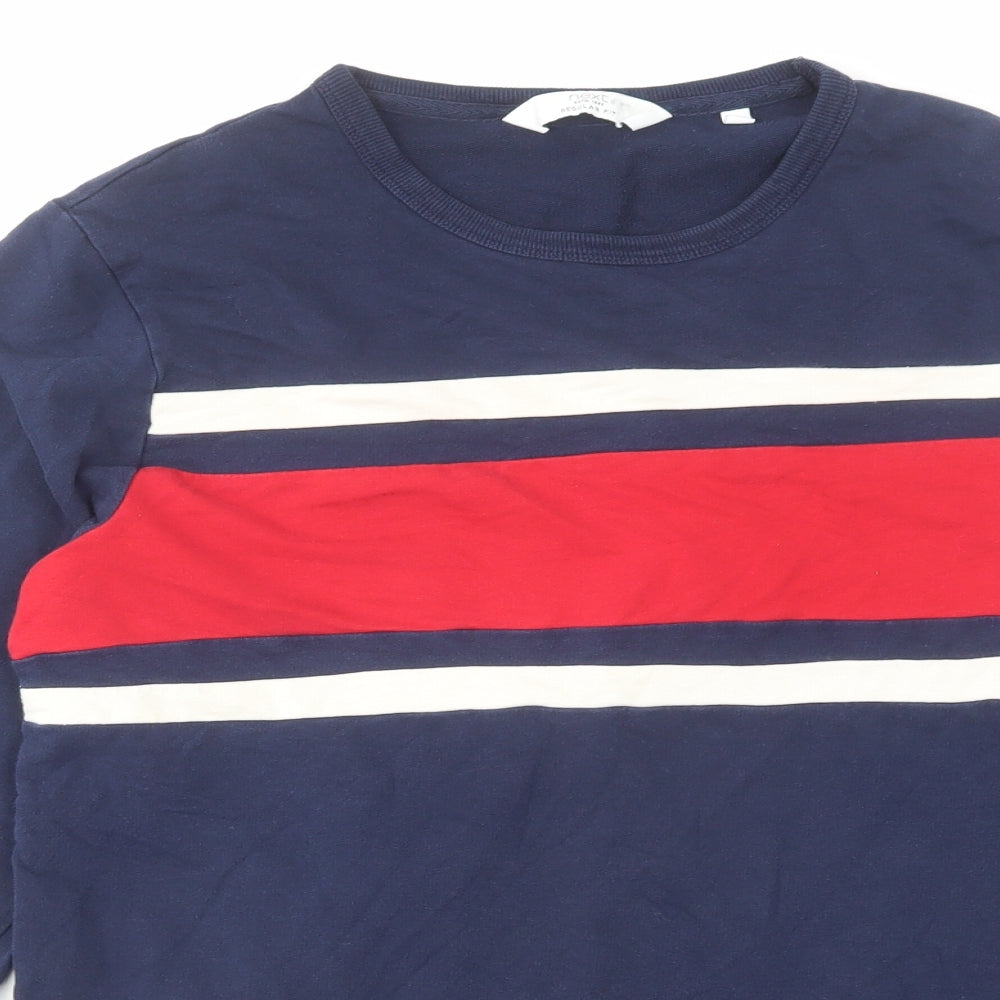 Mens UK Size S NEXT Blue Pullover Sweatshirt