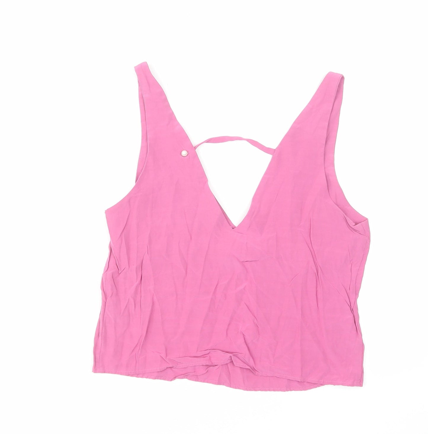& Other Stories Womens Pink Viscose Camisole Blouse Size 6 V-Neck