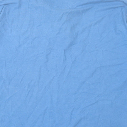 The Golf Co Mens Blue Cotton Polo Size XL Collared Button