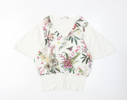 Womens UK Size S Oasis White Pullover Jumper