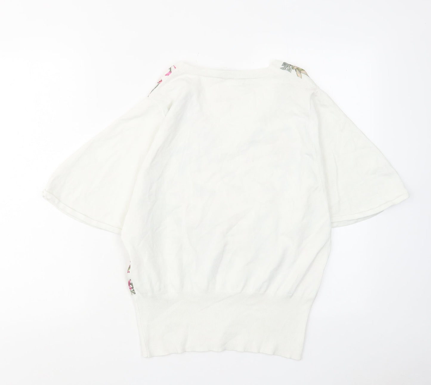 Womens UK Size S Oasis White Pullover Jumper