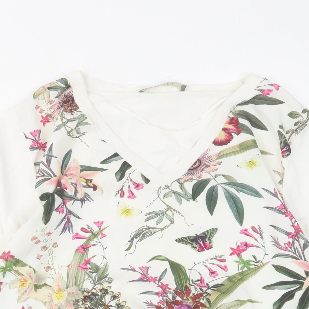 Womens UK Size S Oasis White Pullover Jumper