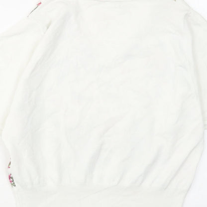 Womens UK Size S Oasis White Pullover Jumper
