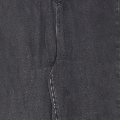 Dorothy Perkins Womens Black Cotton Skinny Jeans Size 14 L28 in Regular Zip