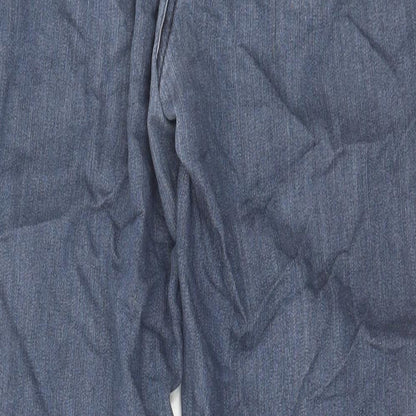 NEXT Womens Black Cotton Tapered Jeans Size 14 L29 in Regular Zip