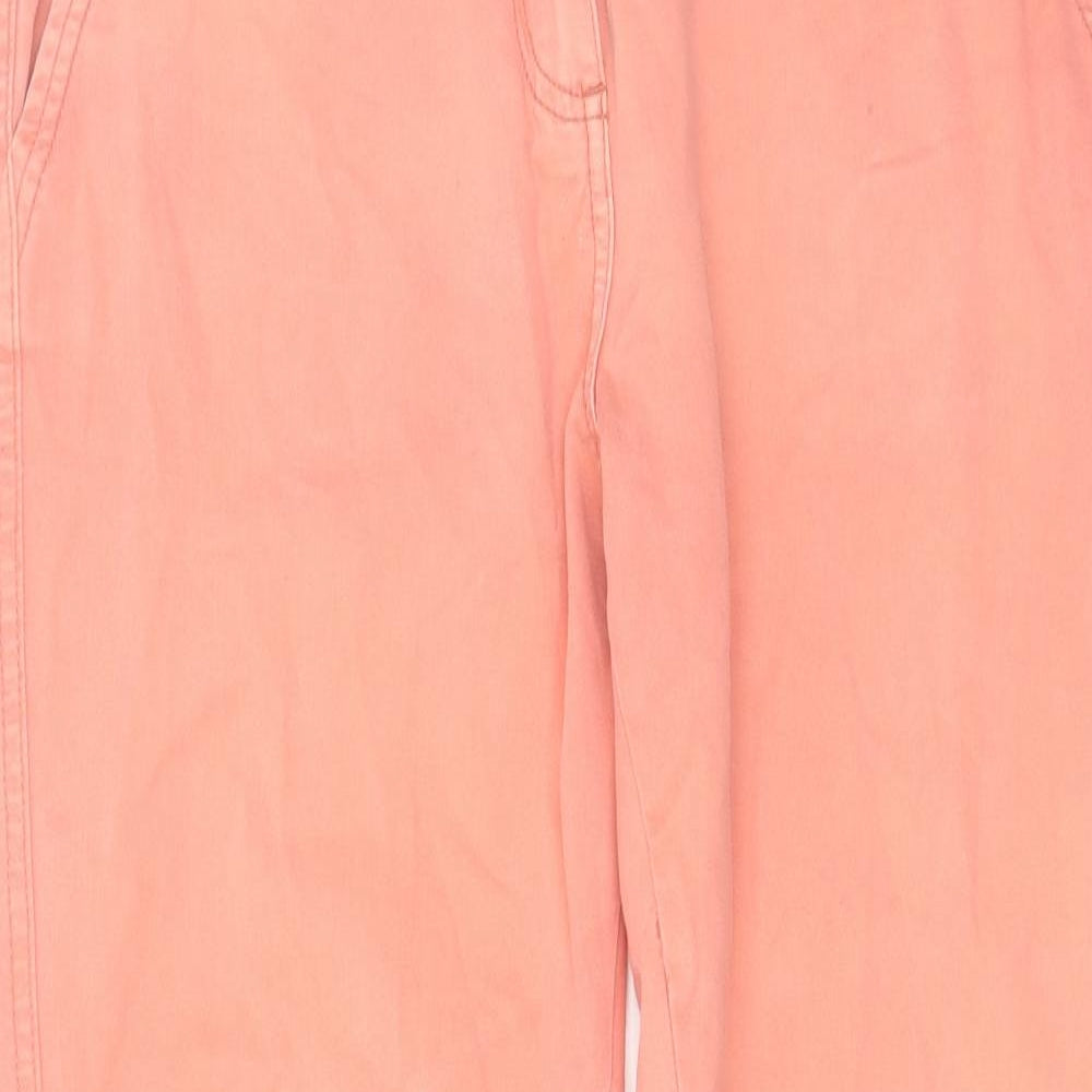 NEXT Womens Pink Cotton Straight Jeans Size 12 L29 in Regular Zip