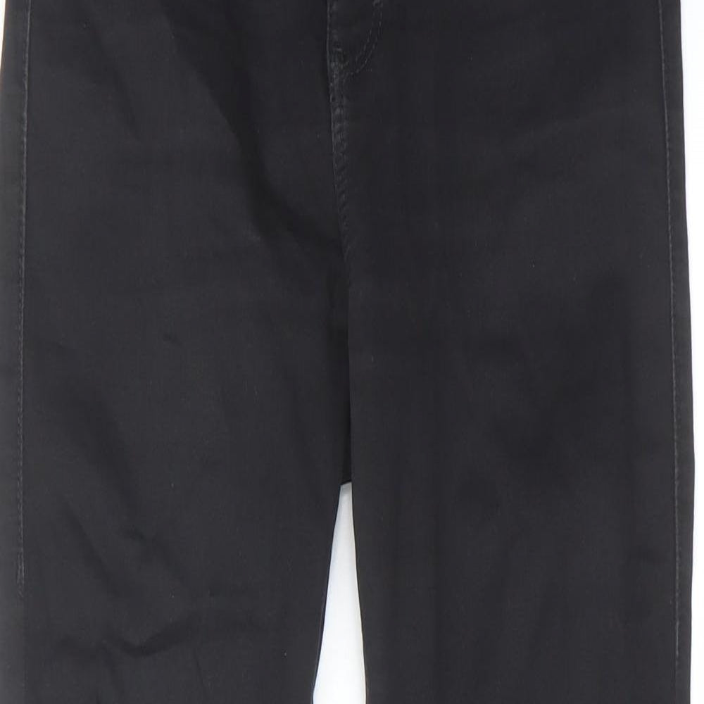 Topshop Womens Black Cotton Skinny Jeans Size 28 in L30 in Regular Zip