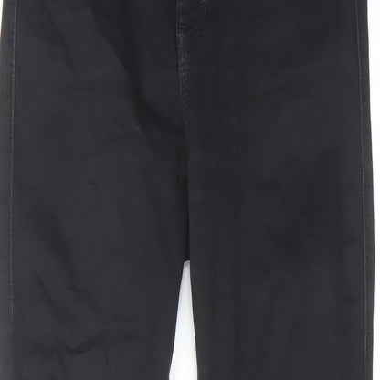 Topshop Womens Black Cotton Skinny Jeans Size 28 in L30 in Regular Zip