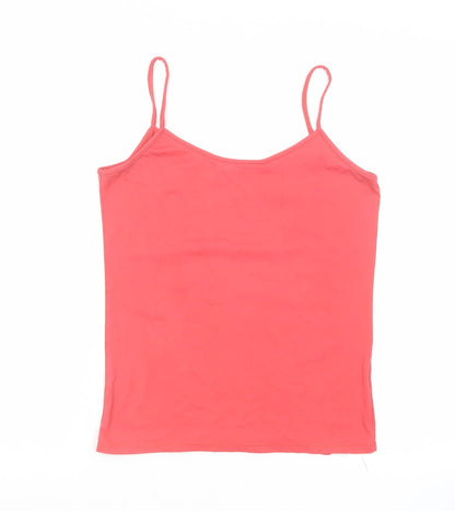 Womens UK Size M Zara Pink Basic Tank