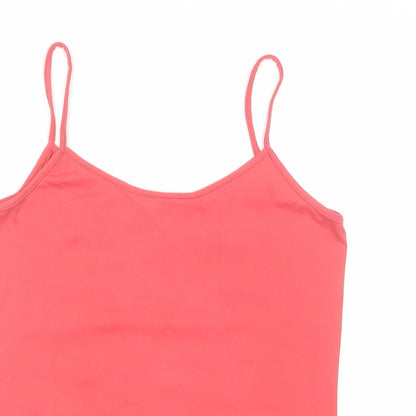 Womens UK Size M Zara Pink Basic Tank