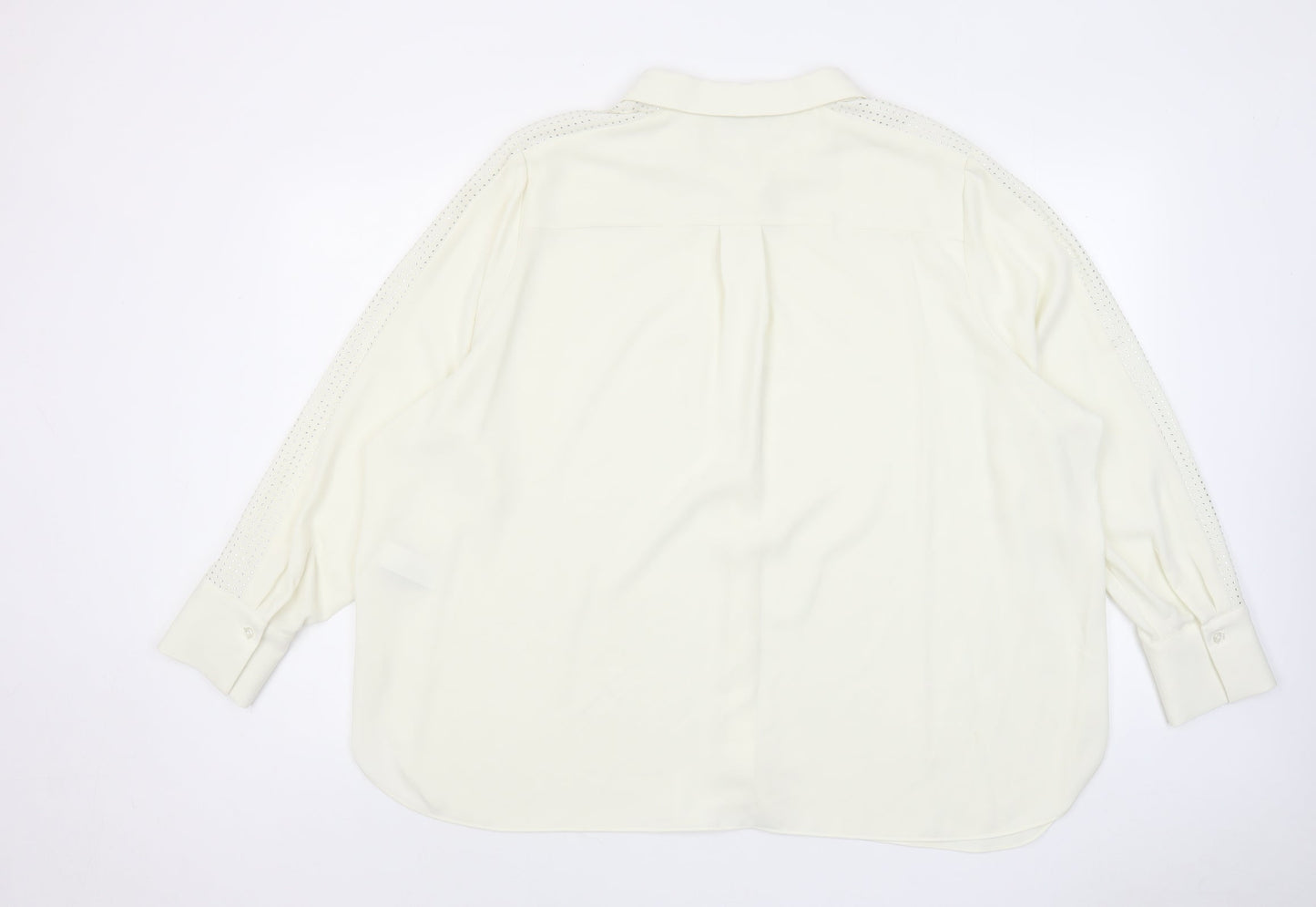 Womens UK Size 24 Marks and Spencer Ivory Basic Button-Up